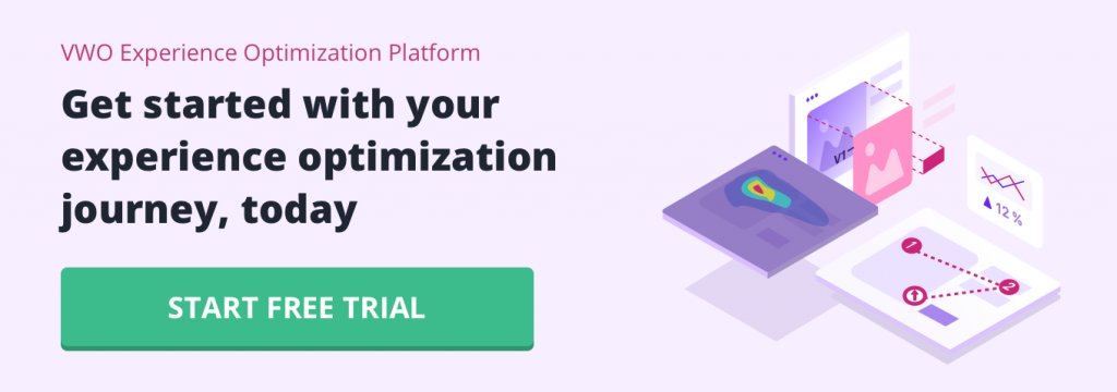 banner promoting Free Trial for VWO platform