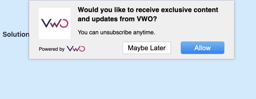 Push Notification On Vwo Com