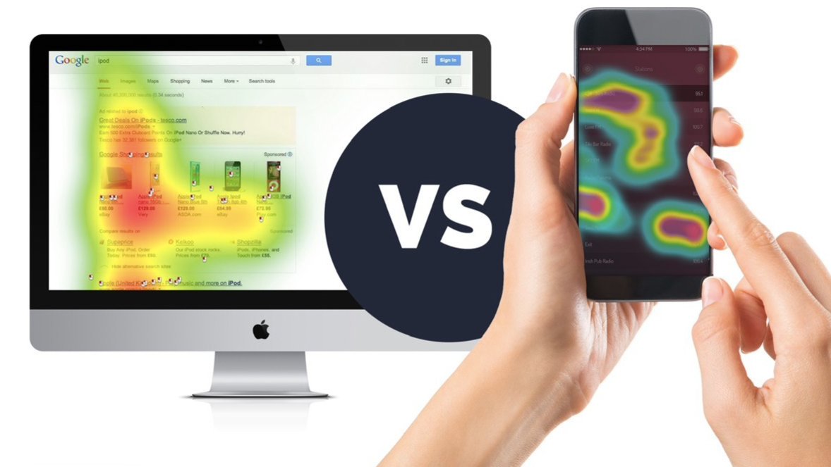 mobile heatmap vs desktop heatmap