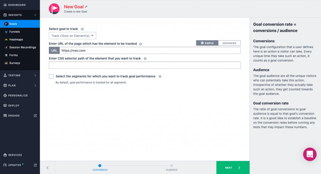 Screenshot Of Vwo Insights Dashboard